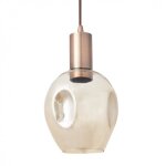 Fab 110391011 pendentif meteor 1xe27 cuivre antique / ambre regx14 3 trous