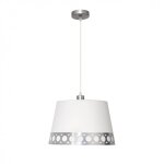 Fab 114894010 pendentif dalia 1xe27 blanc / argent