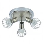 Fab 142283003 plafonnier mateo 3xe14 chrome / nickel 15x28x28 cm