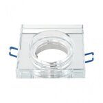 Fab 14338cg49 encastr� cristal solna 1xgu10 carr� epaisseur 2cm transparent a / douille 2x9x9 cm coupe ...