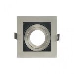 Fab 14368cu72 encastr� orient. batu 1xgu10 square niq / noir 3, 5x10x10 cm cut 9x9 cm w / douille