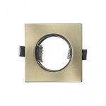 Fab 14428fc14 1xgu10 encastr� magura carr� en cuir 2, 5x8, 2x8, 2 cm cut 7 inclus douilles