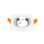 Fab 14448cu46 encastr� anou 1xgu10 carr� blanc / chrome 2x9, 2x9, 2 cm 8 cut. w / douille