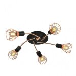 Fab 153585073 plafonnier saint - p�tersbourg 5xe14 noir / cuivre 15x55x55 cm