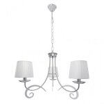 Fab 155253020 lampe luxor 3xe14 chrome pantalon. blanc regx58x58 cm