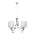 Fab 155255020 lampe luxor 5xe14 chrome pantalon. blanc regx61x61 cm