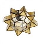 Fab 2 961 - ambre plafonnier / applique 1 light ambre / cuir 12x35x35