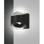 Fabas luce remy applique d'ext�rieur led up down en verre noir, ip65