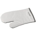 Fackelmann 14298 gant de cuisine en coton, gant de cuisine gris et blanc, gant, gant protecteur de chaleur, ...