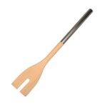 Fackelmann 30375 fourchette a salade en bois de htre et a manche en inox, couvert a salade, bois, acier ...