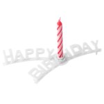 Fackelmann 52510 lot de 8 bougies en spirale avec 1 support  happy birthday , bougies d'anniversaire, ...