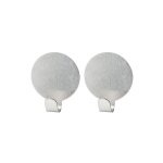 Fackelmann 61341 lot de 2 crochets adhesifs muraux ronds en inox, crochet adhesif mural, porte serviette ...