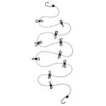 Fackelmann 61400 corde � linge extensible, fil � linge, fil d'�tendage, fil � linge ext�rieur, caoutchouc, ...