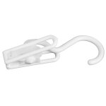 Fackelmann 61404 lot de 5 crochets pinces, pince � linge, pince � rideau, pince pour corde � linge, plastique, ...