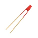 Fackelmann 688917 pince de cuisine aimant�e en bois, pince alimentaire, pince a toasts, bois, rouge, ...