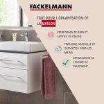 Fackelmann 86770 porte - serviette salle de bain, accessoires de salle de bain, support double serviette, ...
