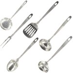 Fackelmann 9990650 ensemble d'ustensiles de cuisine 6 pi�ces, ecumoire, fourchette, pelle a servir, cuill�res, ...