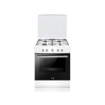 Fagor - cuisinire 4 foyers gaz four multifonctions catalyse 74l largeur 60cm blanc facg2002b