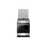 Fagor - cuisinire 4 foyers gaz four multifonctions catalyse 74l largeur 60cm silver facg2002s