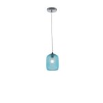 Fan europe ashford plafonnier dome suspension bleu 15x20cm