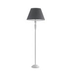 Fan europe favola lampadaire avec abat - jour conique blanc, tissu 45x155cm