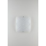 Fan europe luce ambiente design - plafonnier d�coratif affleurant, verre blanc brillant, e27