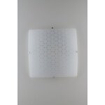 Fan europe luce ambiente design - plafonnier d�coratif affleurant, verre blanc, e27