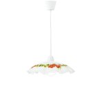 Fan europe ribes plafonnier dome suspension blanc 42x30cm