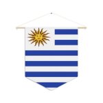 Fanion drapeau de l'uruguay � suspendre en toile 30x45cm