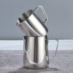 Fantastique cuisine en acier inoxydable lait cruche a café expresso pichet barista café artisanal latte ... Fantastique cuisine en acier inoxydable lait cruche a café expresso pichet barista café artisanal latte ...