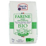 Farine t80 semi - complète bio 100% blés français - fleur du jura - paquet 1kg Farine t80 semi - complète bio 100% blés français - fleur du jura - paquet 1kg