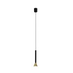 Faro danka - plafonnier led noir, or satin�