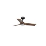 Faro heywood petit ventilateur de plafond dc a led blanc et bois clair, 6 vitesses