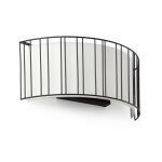 Faro linda - applique murale d'int�rieur a 2 ampoules noir avec abat - jour blanc, e27