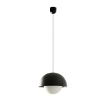 Faro marisol plafonnier suspendu dome noir mat 2700k