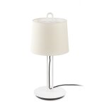 Faro montreal - lampe de table ronde conique blanche, e27
