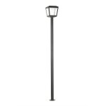 Faro plaza - lampadaire ext�rieur led gris fonc� 18w 3000k ip54