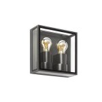 Faro pomo - applique murale outdoor box gris fonc� 2x e27 ip65