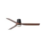 Faro punt tub medium led noir, bois fonc� dc ventilateur de plafond 6 vitesses