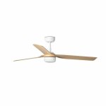 Faro punt ventilateur de plafond a 3 pales en bois a del blanc avec moteur a courant continu