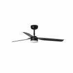 Faro punt ventilateur de plafond led noir a 3 pales avec moteur a courant continu