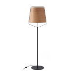 Faro stood - lampadaire 1 lumi�re noir, bois, e27