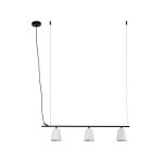 Faro studio plafonnier suspendu a 3 barres, blanc mat