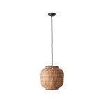 Faro tupai suspension dme en rotin noir 2700k