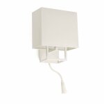 Faro vesper - lampe de lecture murale int�rieure a 1 ampoule blanche avec abat - jour, e14