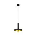 Faro whizz - plafonnier a 1 ampoule dome noir, or, e27