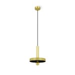 Faro whizz - plafonnier a 1 ampoule dome noir, or, e27