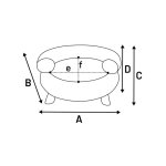 Fauteuil pour chien ou chat - deteno - rond 54 cm - bouclette blanche - assise mousse pu