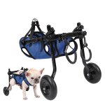 Fauteuil roulant pour chien, réglable et pliable, avec chariot arrière pour les pattes arrières handicapées ... Fauteuil roulant pour chien, réglable et pliable, avec chariot arrière pour les pattes arrières handicapées ...