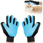 Fchhk - 1 paire gant brosse, gants chat en silicone pour chien, chat, lapin, gant toilettage ajustable ...